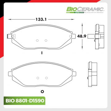 Balatas Delanteras Beat Bioceramics. SKU:BD001