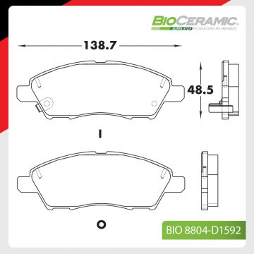 Balatas Delanteras Versa Bioceramics. SKU:BD002