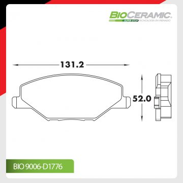 Balatas Delanteras Vento Bioceramics. SKU:BD003