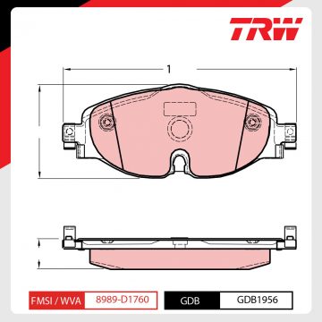 Balatas Delanteras Jetta TRW. SKU:BD009