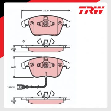 Balatas Delanteras Tiguan TRW. SKU:BD010