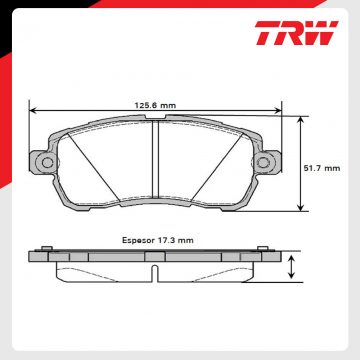 Balatas Delanteras Figo TRW. SKU:BD011